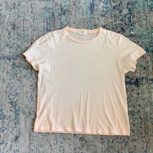 Re/Done Cotton T Shirt. Blush Pink. Size Medium. Worn Once. Excellent Condition.